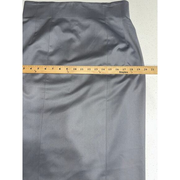 Victoria’s Secret Body By Victoria Pencil Skirt Gray Stretch Slit Zip Career 14 - Picture 9 of 11